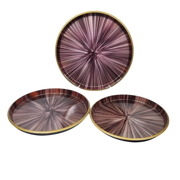 Serving Trays Plastic Brown Starburst Atomic MCM - Picture 1 of 11